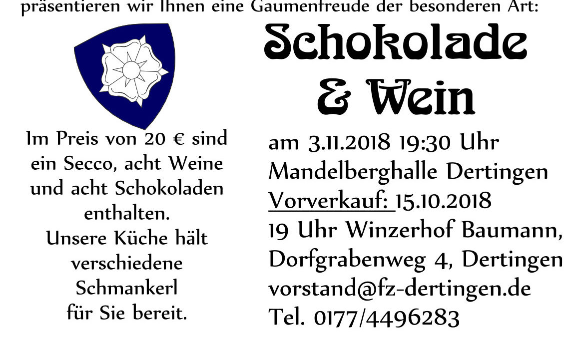 Weinprobe Schokolade und Wein Kerwa 2018